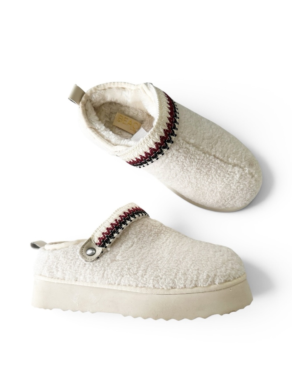Matisse • Storm Scuff Slippers Snowy Faux Shearling